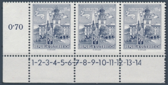 Briefmarke mit Symbolzahl(en)